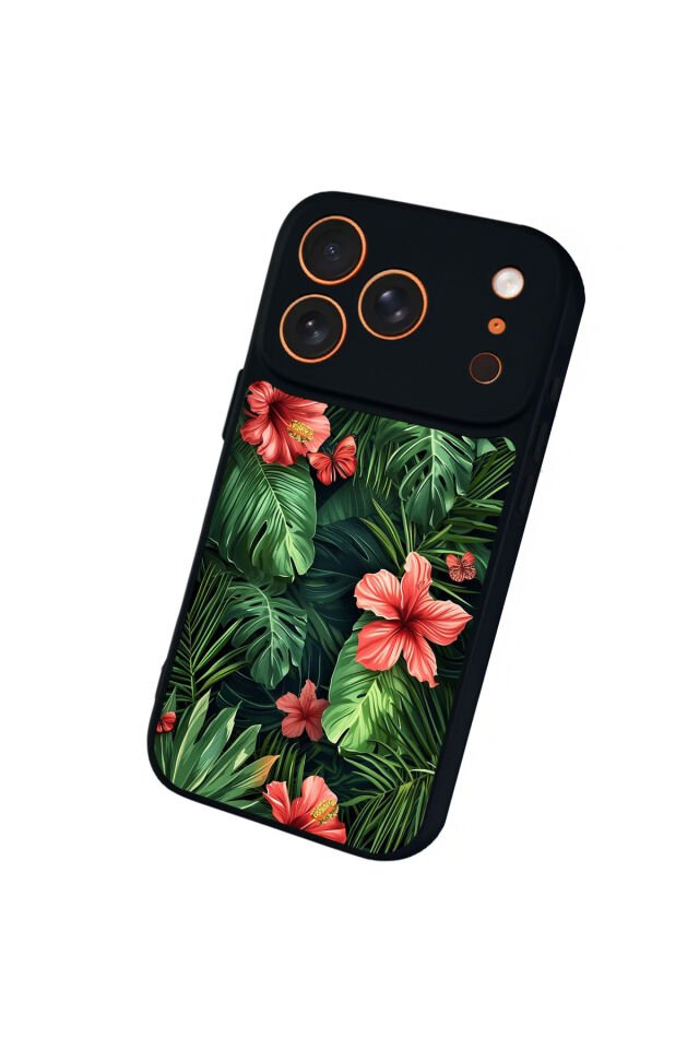 iPhone 17 Pro Max Uyumlu Botanik Tasarımlı Glossy Premium Kılıf