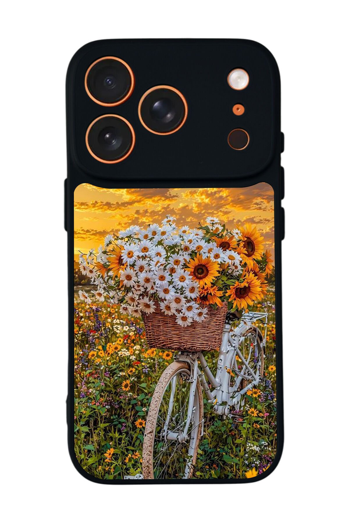 iPhone 17 Pro Uyumlu Cicek Tasarımlı Glossy Premium Kılıf