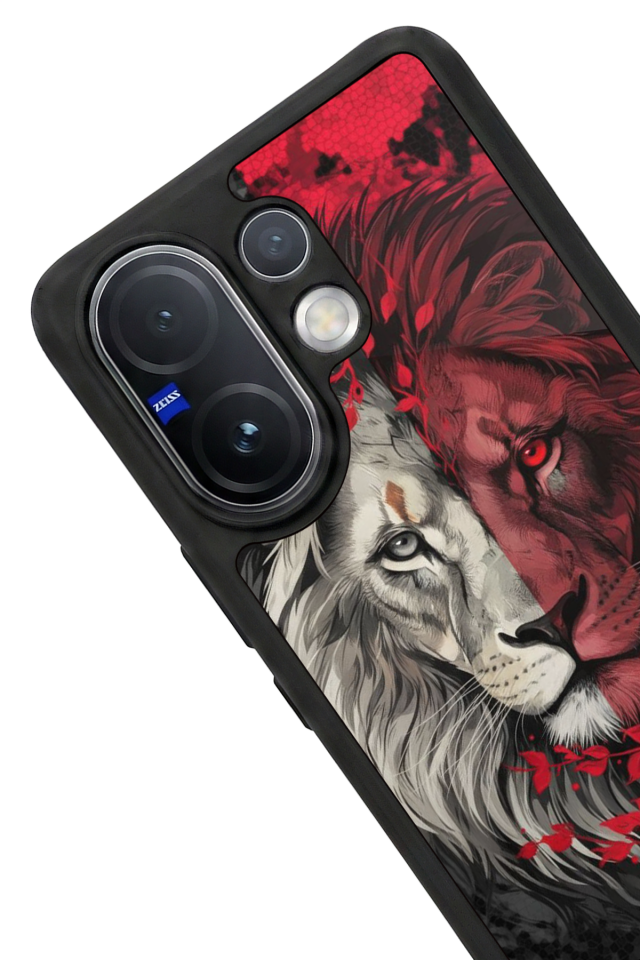 Vivo V60 Uyumlu Aslan Tasarımlı Glossy Premium Kılıf