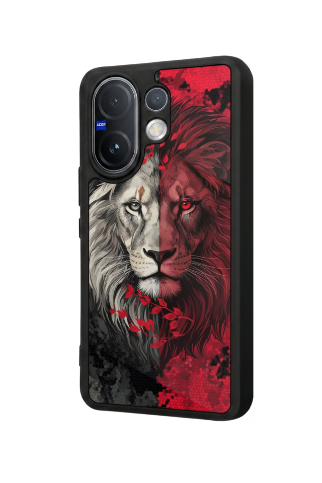 Vivo V60 Uyumlu Aslan Tasarımlı Glossy Premium Kılıf
