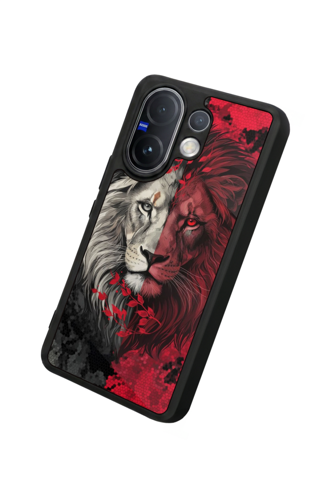 Vivo V60 Uyumlu Aslan Tasarımlı Glossy Premium Kılıf
