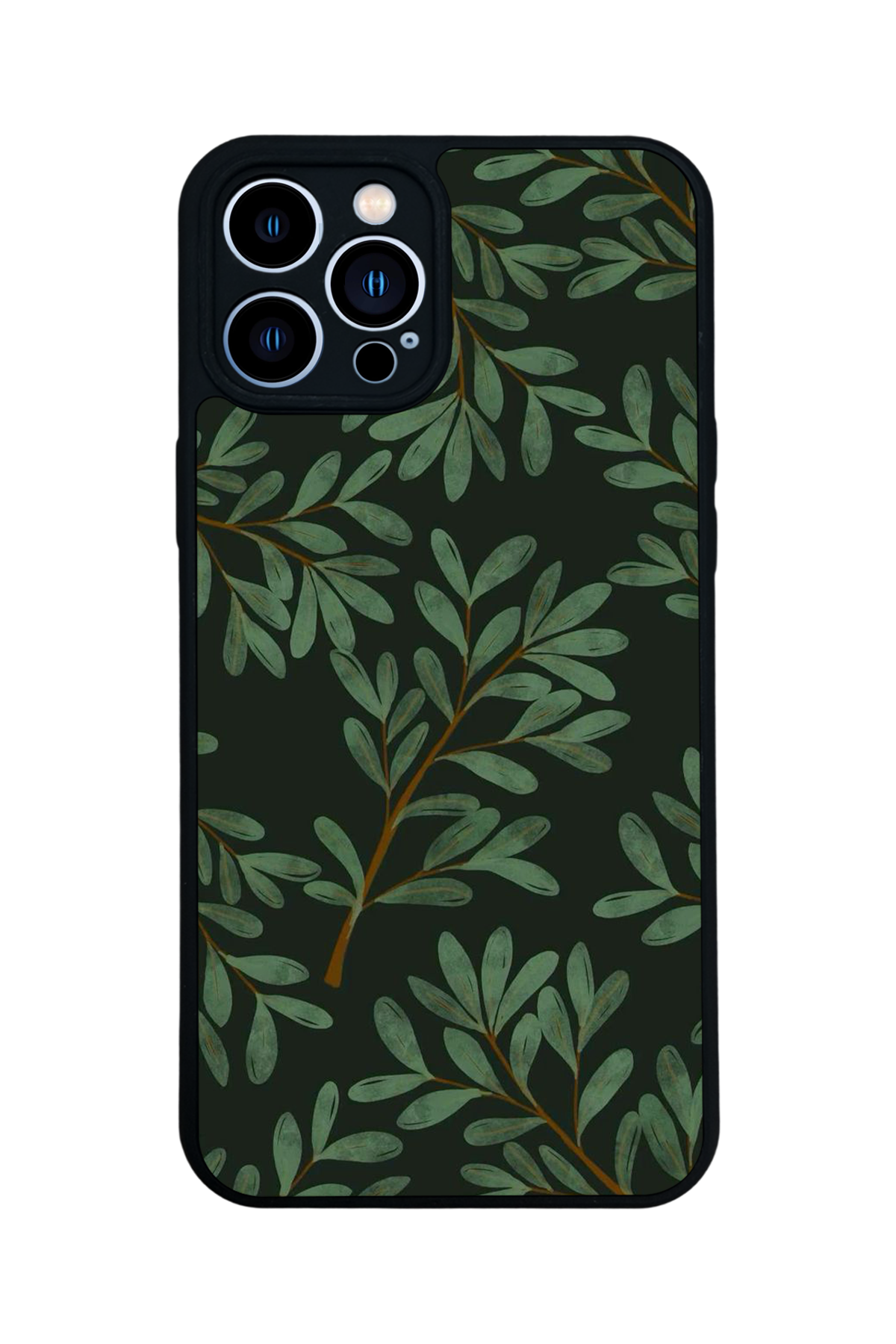 iPhone 12 Pro Max Uyumlu Botanik Tasarımlı Glossy Premium Kılıf