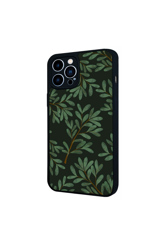 iPhone 12 Pro Max Uyumlu Botanik Tasarımlı Glossy Premium Kılıf