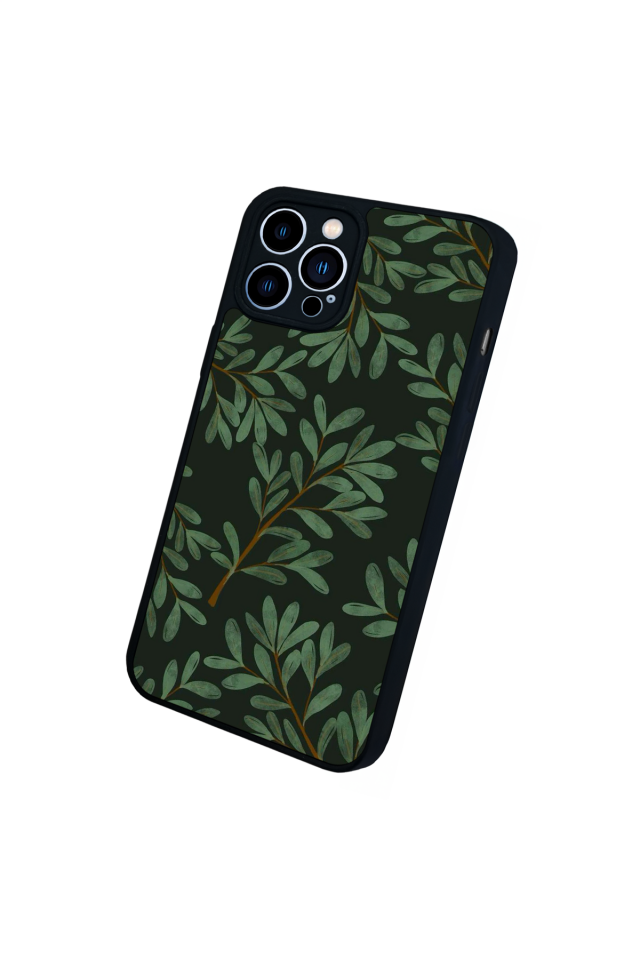 iPhone 12 Pro Max Uyumlu Botanik Tasarımlı Glossy Premium Kılıf