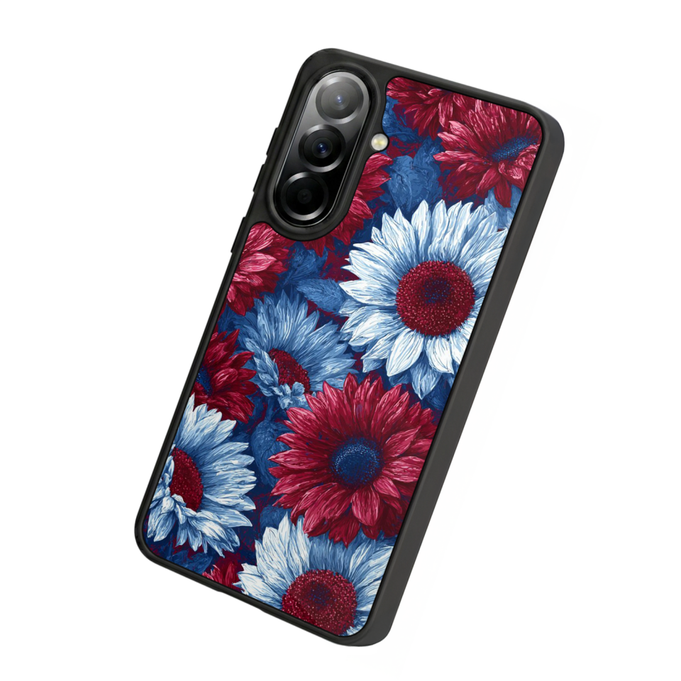 Samsung Galaxy A37 Uyumlu Cicek Tasarımlı Glossy Premium Kılıf