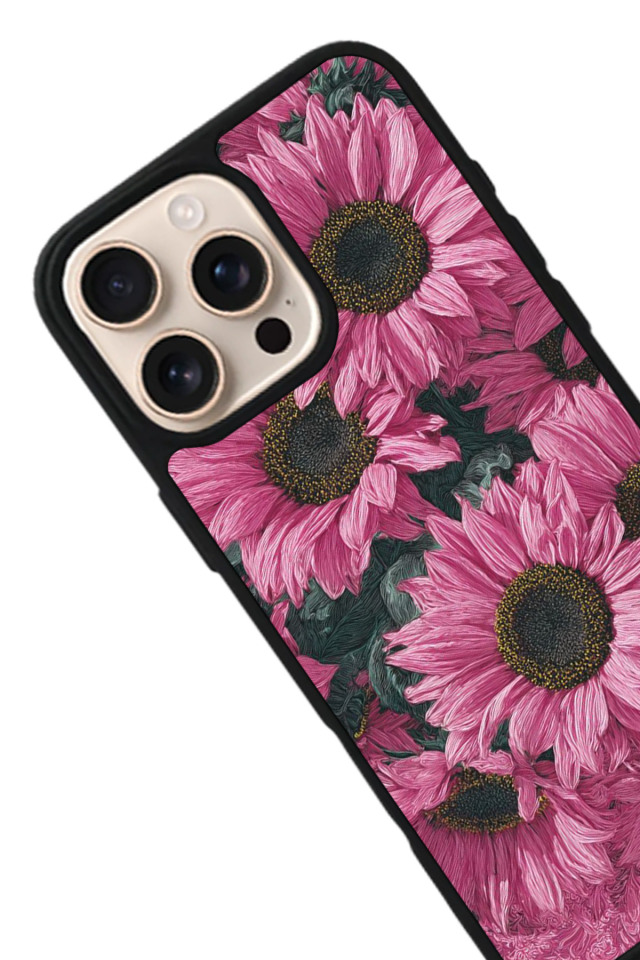 iPhone 14 Pro Uyumlu Cicek Tasarımlı Glossy Premium Kılıf