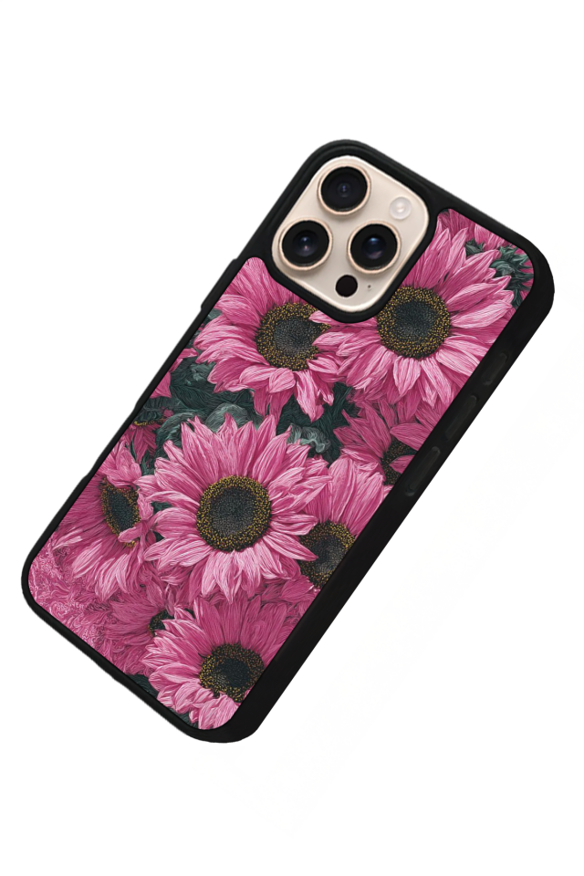 iPhone 14 Pro Uyumlu Cicek Tasarımlı Glossy Premium Kılıf