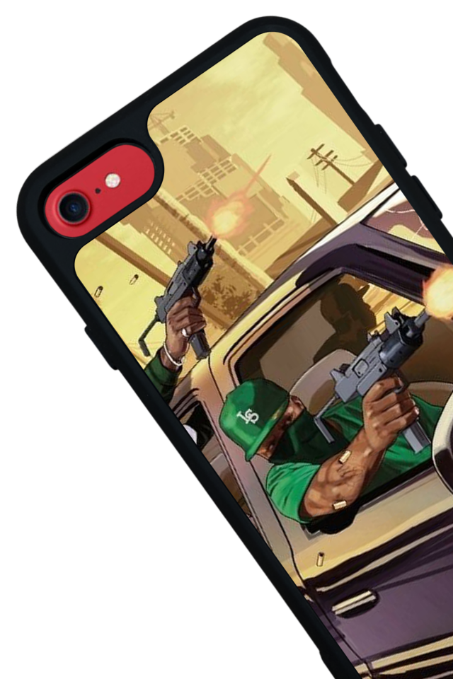 iPhone SE Uyumlu GTA Tasarımlı Glossy Premium Kılıf