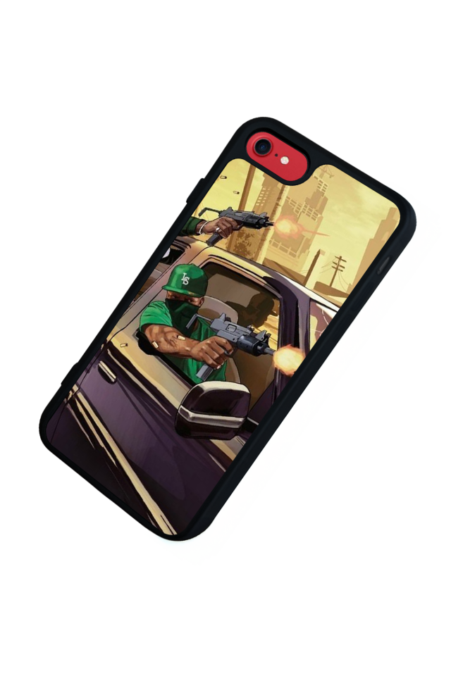 iPhone SE Uyumlu GTA Tasarımlı Glossy Premium Kılıf