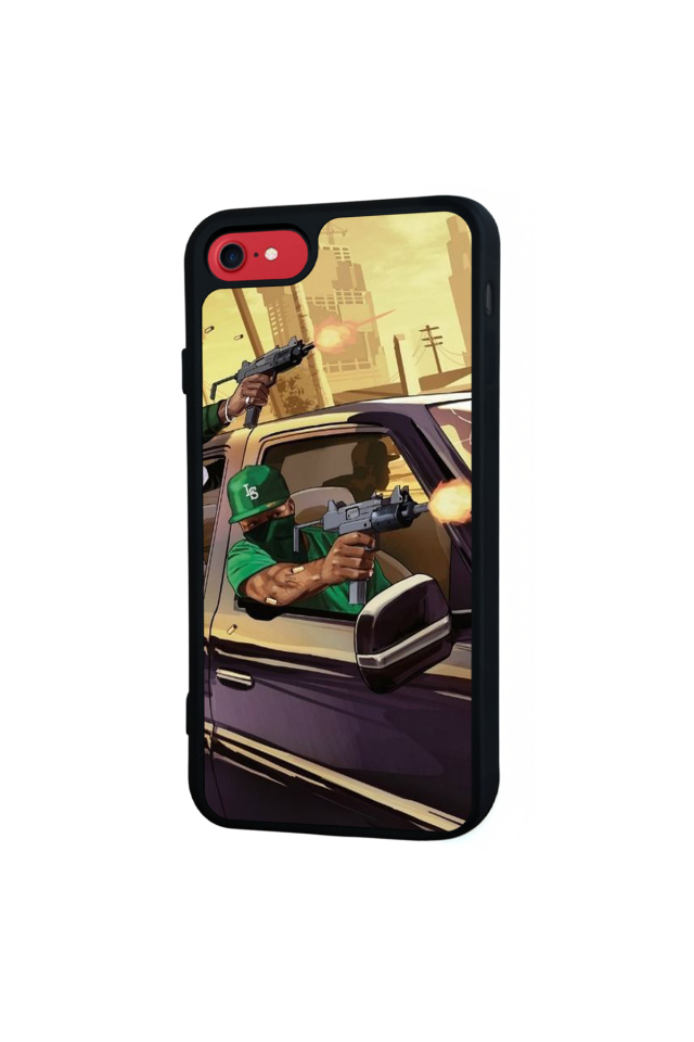 iPhone SE Uyumlu GTA Tasarımlı Glossy Premium Kılıf