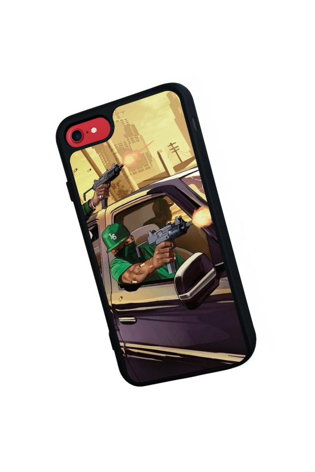 iPhone SE Uyumlu GTA Tasarımlı Glossy Premium Kılıf