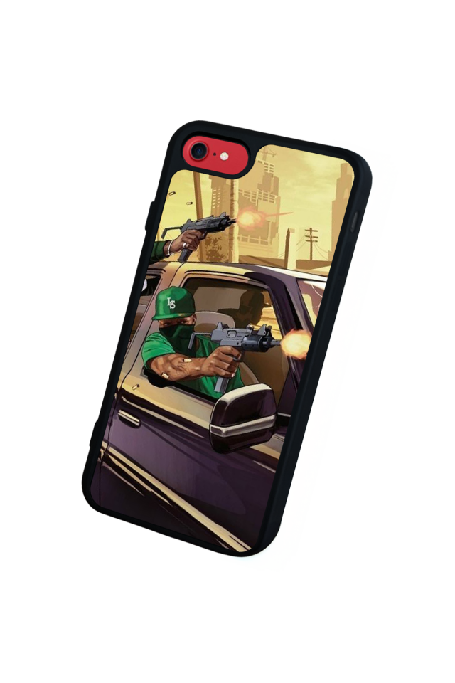 iPhone SE Uyumlu GTA Tasarımlı Glossy Premium Kılıf