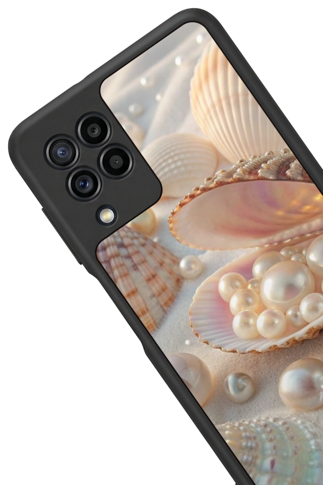 Samsung Galaxy M22 Uyumlu  İnci Tasarımlı Glossy Premium Kılıf