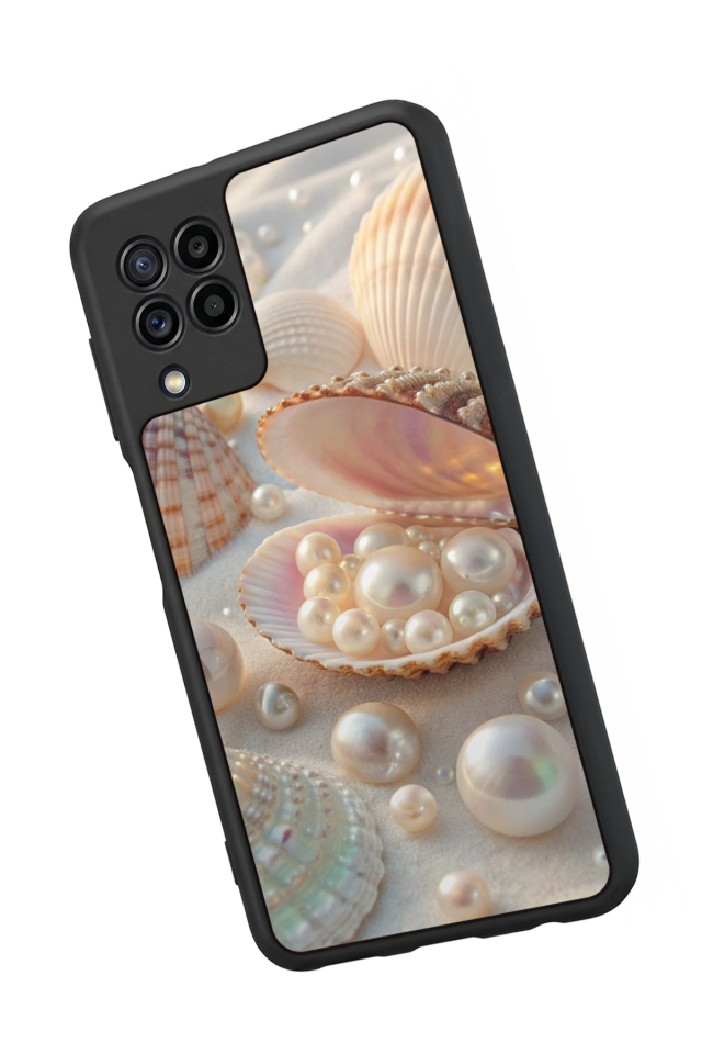 Samsung Galaxy M22 Uyumlu  İnci Tasarımlı Glossy Premium Kılıf