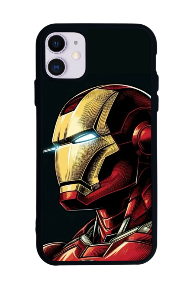 iPhone 11 Uyumlu  Iron Man ( Demir Adam ) Tasarımlı Glossy Premium Kılıf