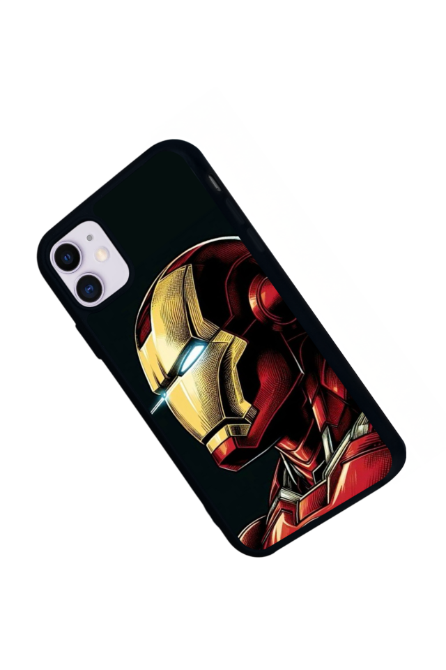 iPhone 11 Uyumlu  Iron Man ( Demir Adam ) Tasarımlı Glossy Premium Kılıf