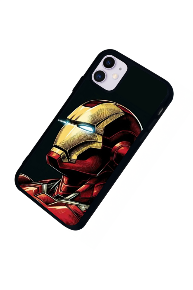 iPhone 11 Uyumlu  Iron Man ( Demir Adam ) Tasarımlı Glossy Premium Kılıf
