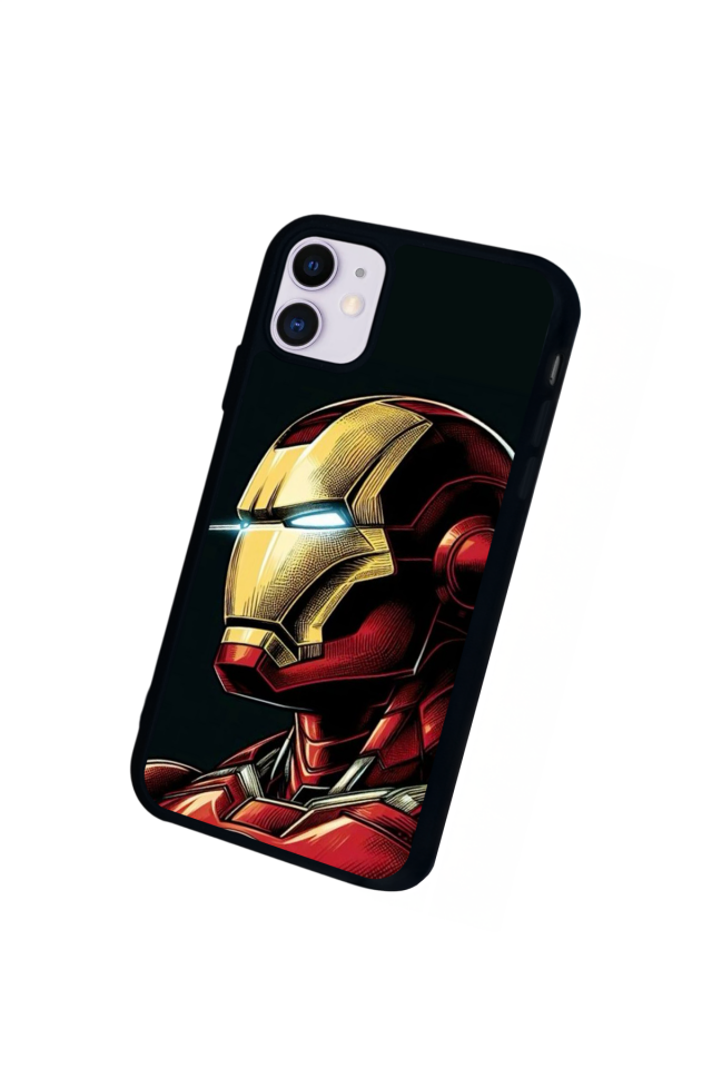 iPhone 11 Uyumlu  Iron Man ( Demir Adam ) Tasarımlı Glossy Premium Kılıf