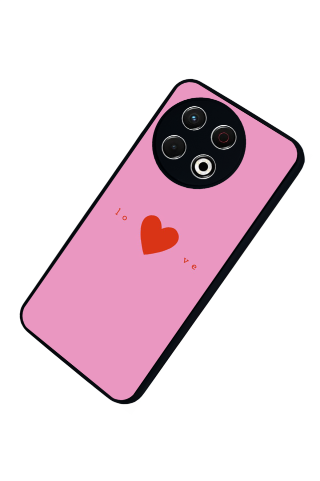 Tecno Spark 30 Pro Uyumlu Kalp Love Tasarımlı Glossy Premium Kılıf