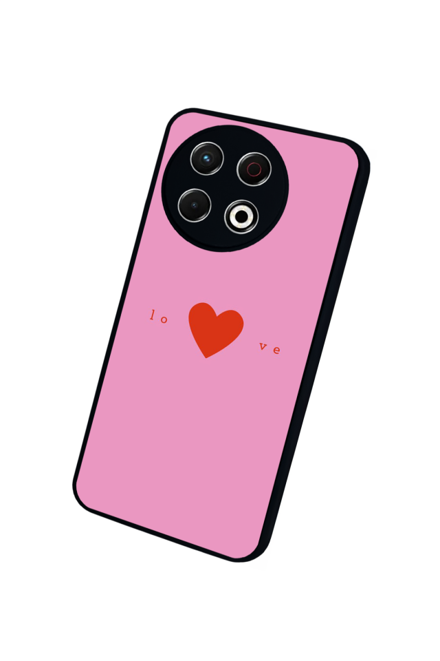 Tecno Spark 30 Pro Uyumlu Kalp Love Tasarımlı Glossy Premium Kılıf