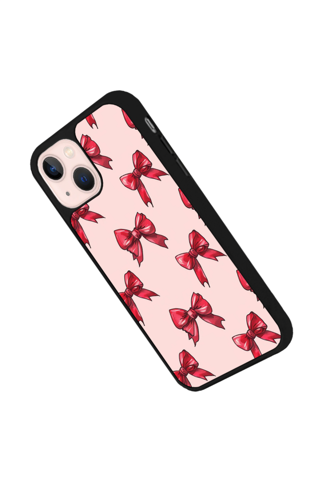 iPhone 13/14 Uyumlu Kurdele Tasarımlı Glossy Premium Kılıf