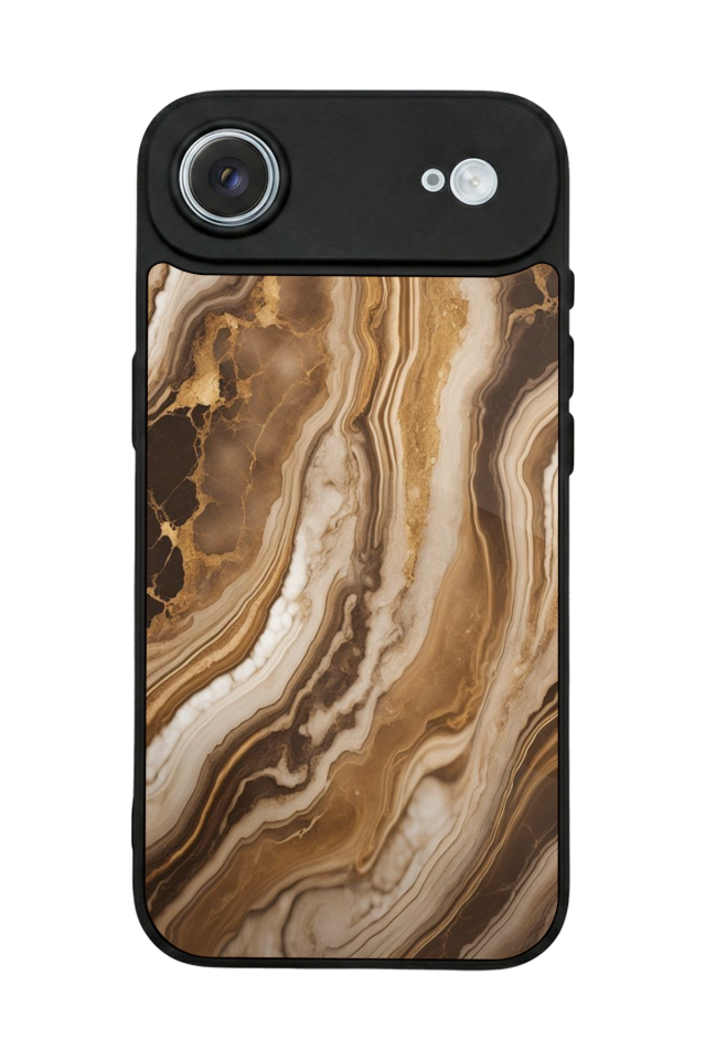 iPhone 17 Air Uyumlu Mermer Marble Tasarımlı Glossy Premium Kılıf