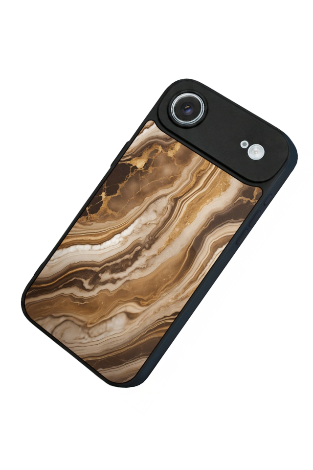 iPhone 17 Air Uyumlu Mermer Marble Tasarımlı Glossy Premium Kılıf