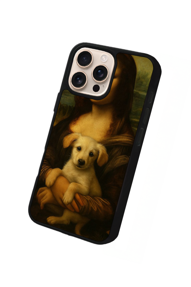 iPhone 14 Pro Max Uyumlu Monalisa Tasarımlı Glossy Premium Kılıf