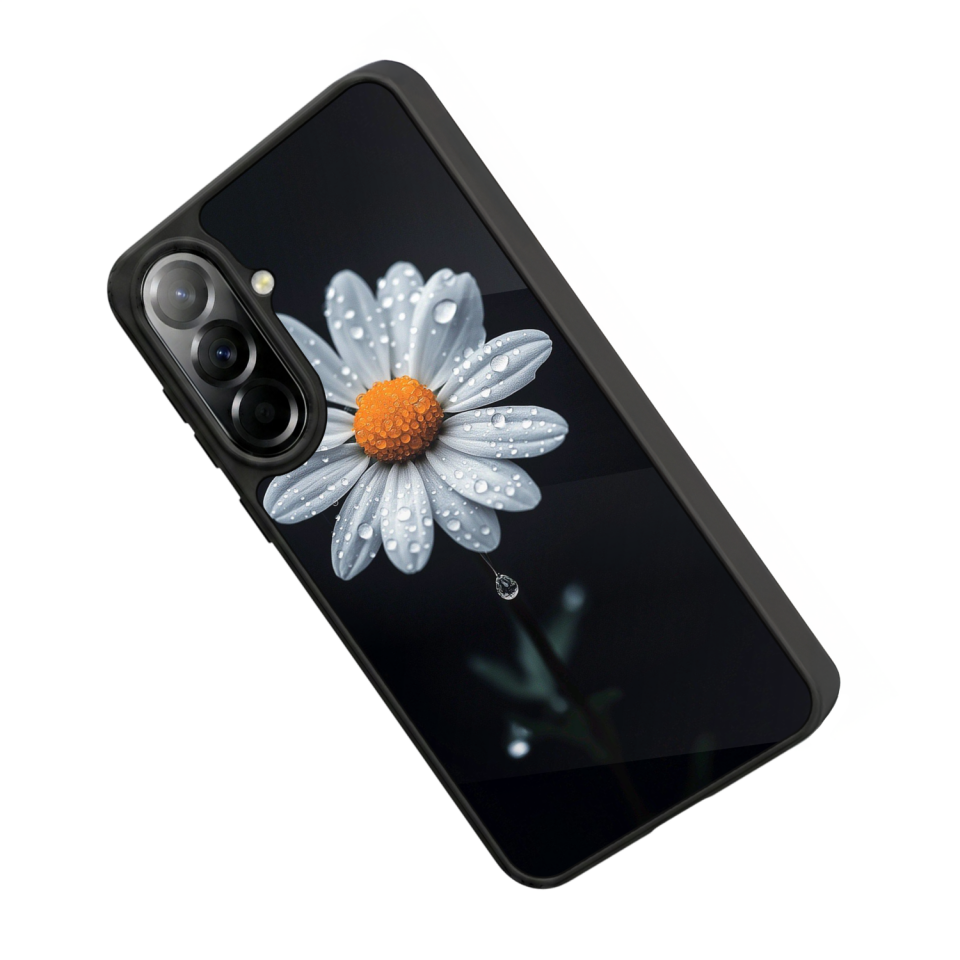 Samsung Galaxy A57 Uyumlu Papatya Tasarımlı Glossy Premium Kılıf
