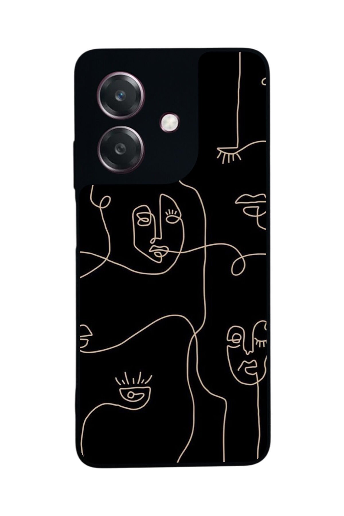 Oppo A3 5G Uyumlu Line Art Tasarımlı Glossy Premium Kılıf