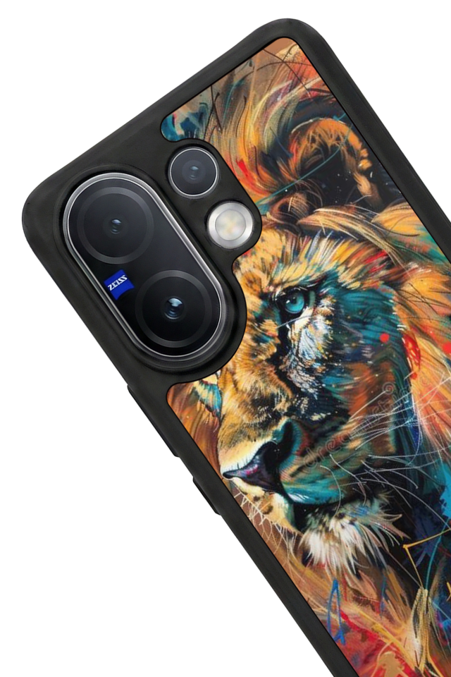 Vivo V60 Uyumlu Aslan Tasarımlı Glossy Premium Kılıf