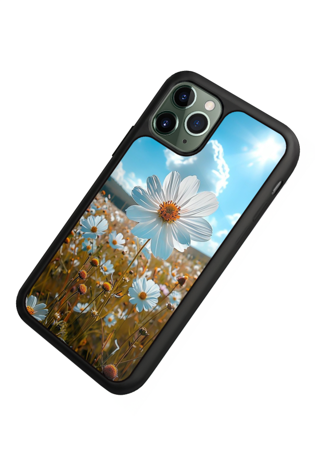 iPhone 11 Pro Max Uyumlu Cicek Tasarımlı Glossy Premium Kılıf