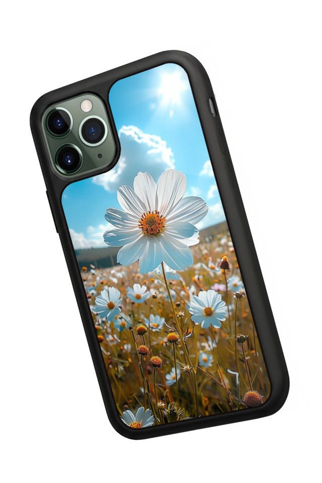 iPhone 11 Pro Max Uyumlu Cicek Tasarımlı Glossy Premium Kılıf