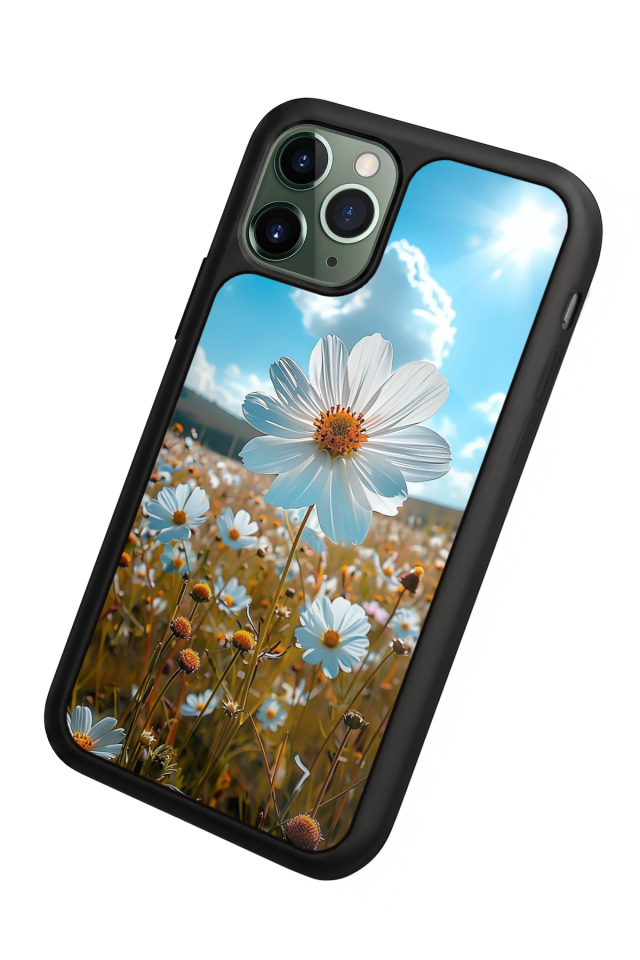 iPhone 11 Pro Max Uyumlu Cicek Tasarımlı Glossy Premium Kılıf