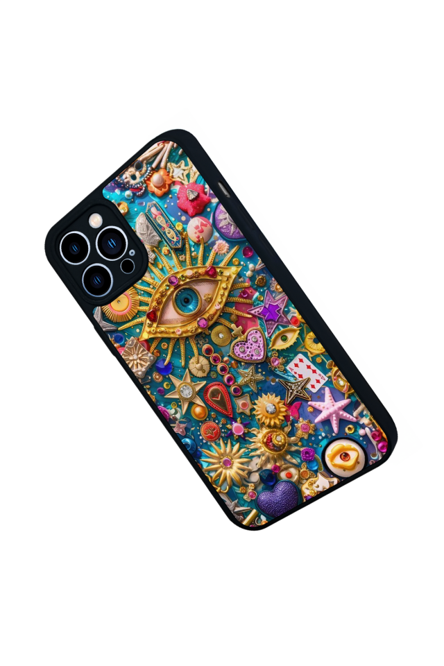 iPhone 13 Pro Max Uyumlu Göz Tasarımlı Glossy Premium Kılıf