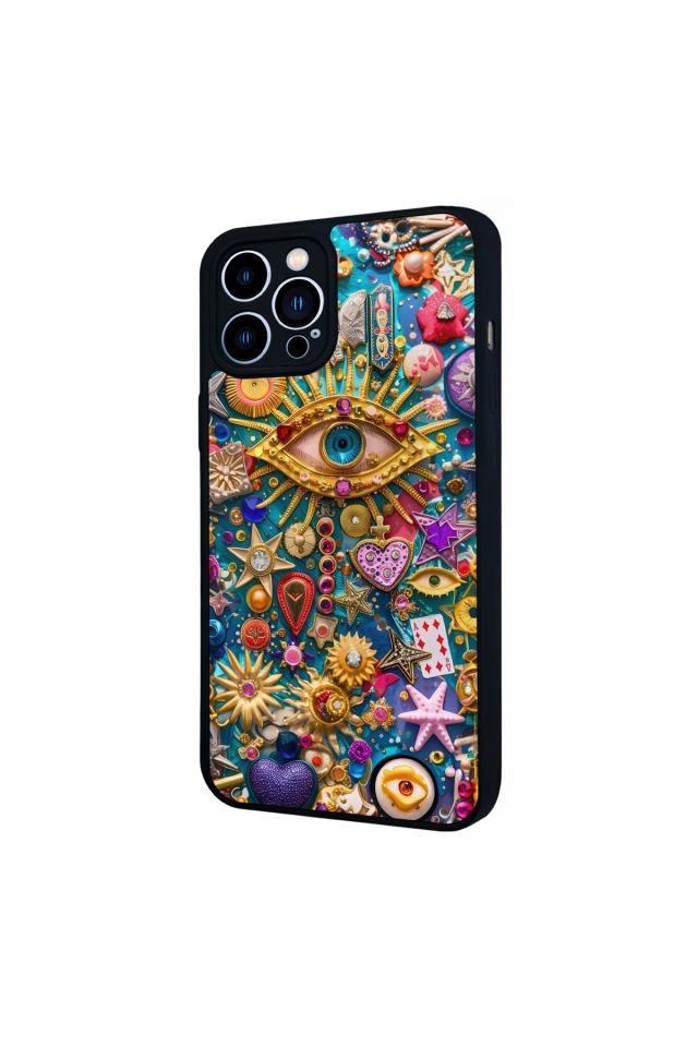 iPhone 13 Pro Max Uyumlu Göz Tasarımlı Glossy Premium Kılıf