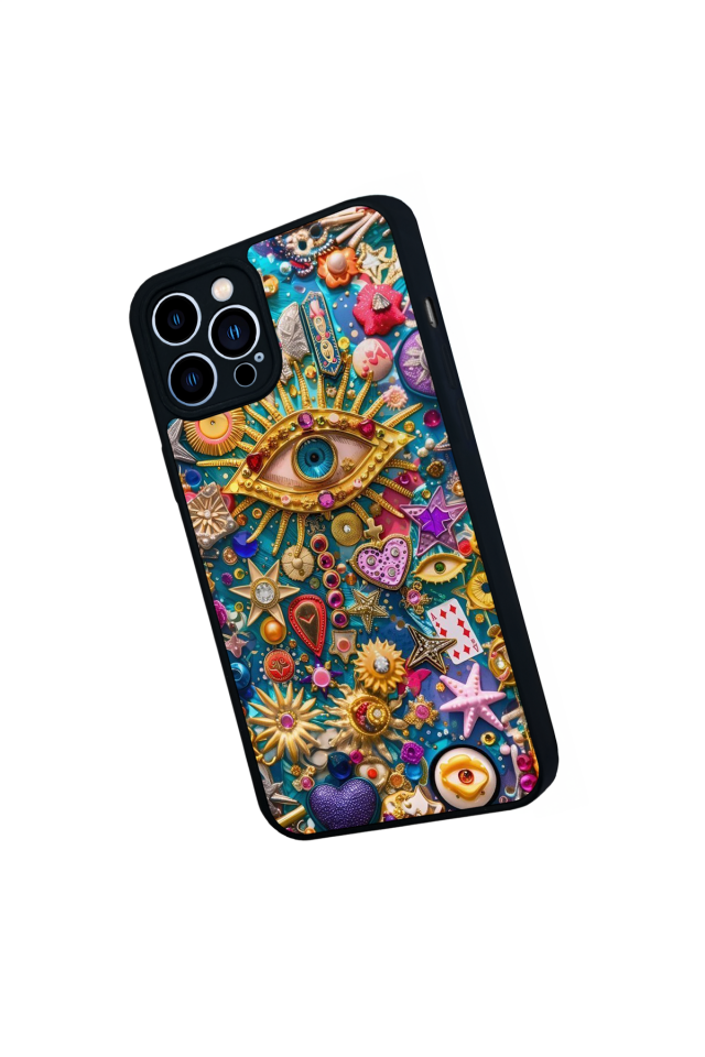 iPhone 13 Pro Max Uyumlu Göz Tasarımlı Glossy Premium Kılıf