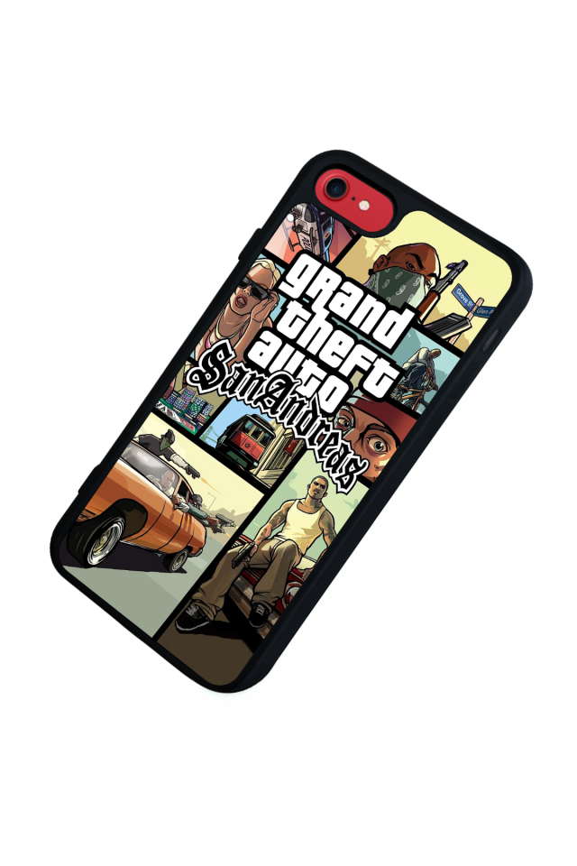 iPhone SE Uyumlu GTA Tasarımlı Glossy Premium Kılıf