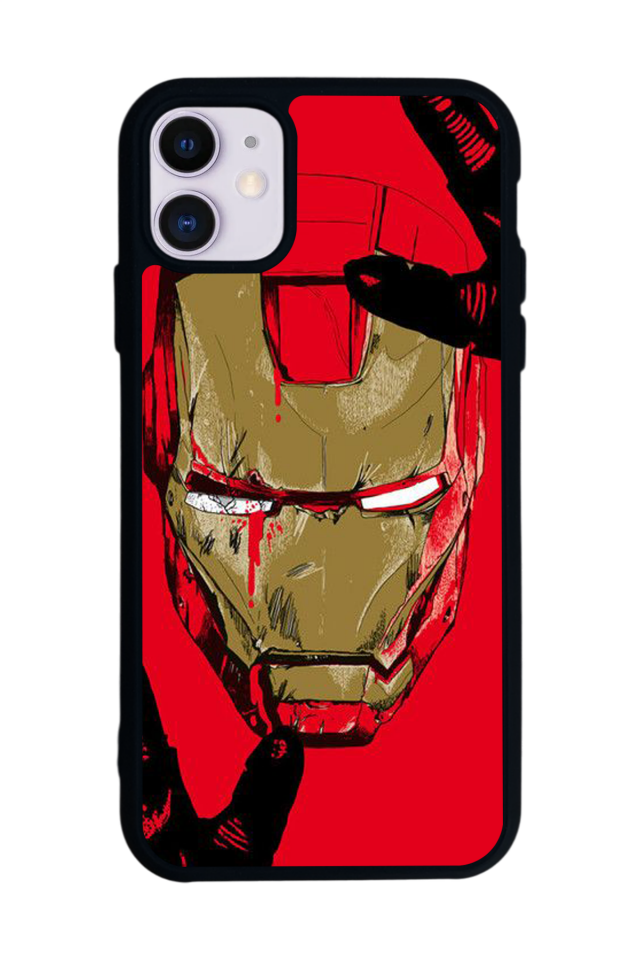 iPhone 11 Uyumlu  Iron Man ( Demir Adam ) Tasarımlı Glossy Premium Kılıf