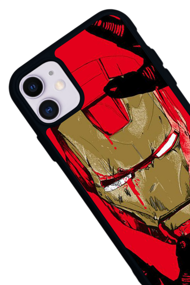 iPhone 11 Uyumlu  Iron Man ( Demir Adam ) Tasarımlı Glossy Premium Kılıf
