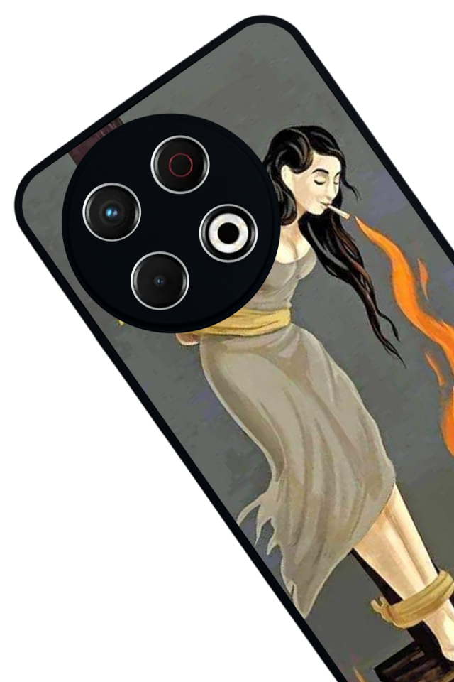 Tecno Spark 30 Pro Uyumlu Kalp Love Tasarımlı Glossy Premium Kılıf