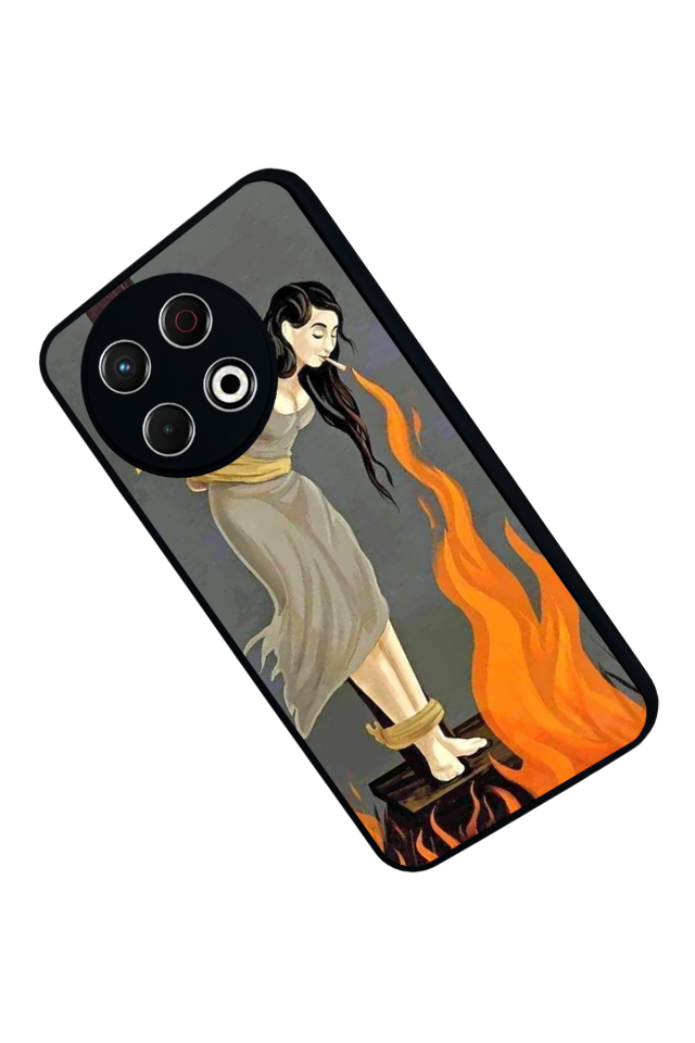 Tecno Spark 30 Pro Uyumlu Kalp Love Tasarımlı Glossy Premium Kılıf