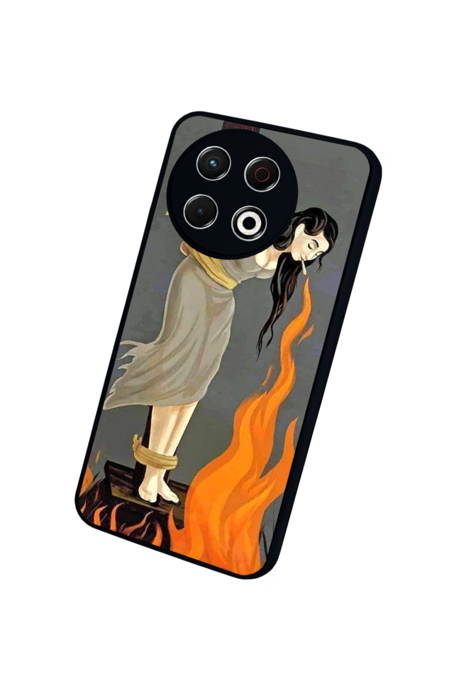 Tecno Spark 30 Pro Uyumlu Kalp Love Tasarımlı Glossy Premium Kılıf