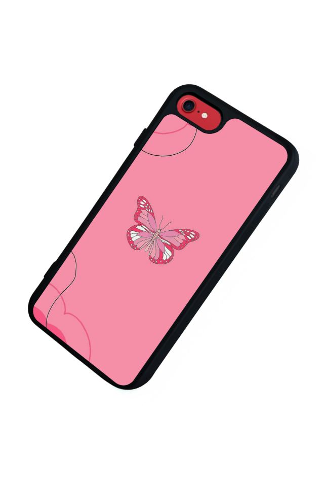 iPhone 8 Uyumlu Kelebek Tasarımlı Glossy Premium Kılıf