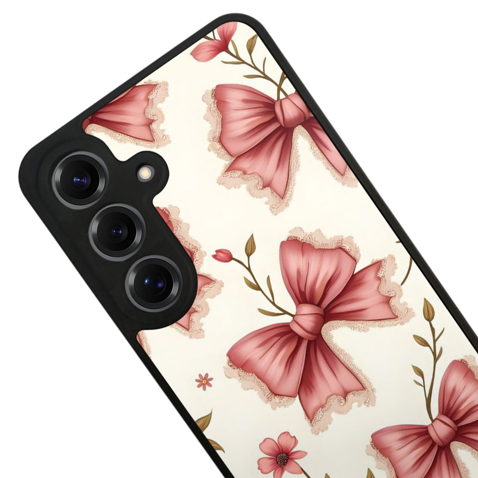 Samsung Galaxy S25 Uyumlu Kurdele Tasarımlı Glossy Premium Kılıf