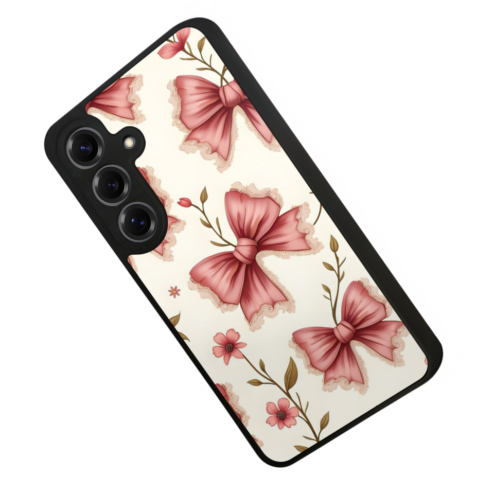 Samsung Galaxy S25 Uyumlu Kurdele Tasarımlı Glossy Premium Kılıf