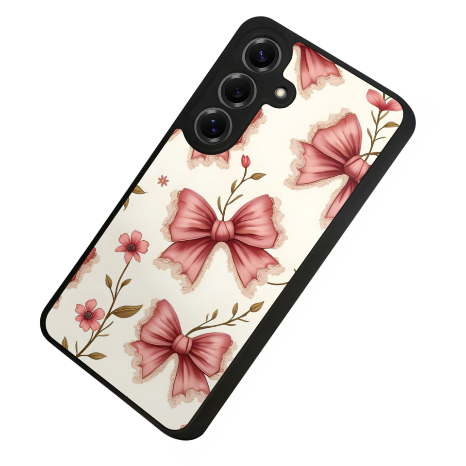 Samsung Galaxy S25 Uyumlu Kurdele Tasarımlı Glossy Premium Kılıf
