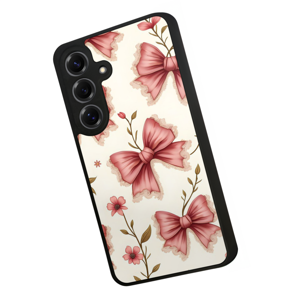 Samsung Galaxy S25 Uyumlu Kurdele Tasarımlı Glossy Premium Kılıf