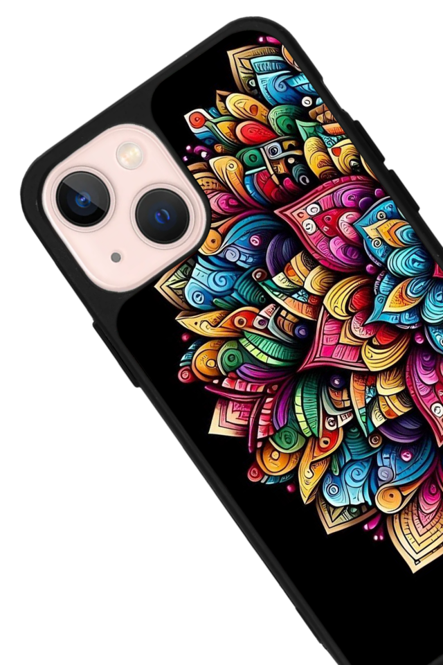 iPhone 15 Uyumlu Mandala Tasarımlı Glossy Premium Kılıf