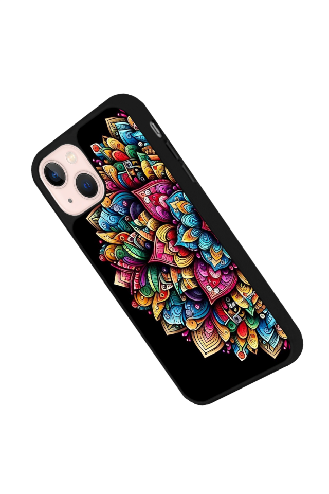iPhone 15 Uyumlu Mandala Tasarımlı Glossy Premium Kılıf